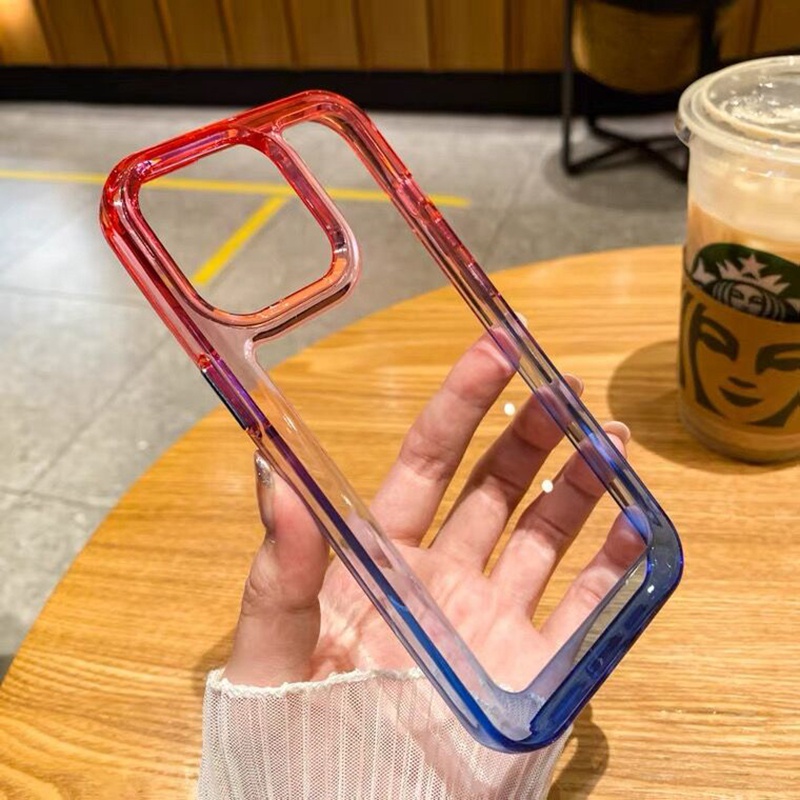 BARU! Kualitas Tinggi Gradien Bening TPU Akrilik untuk Case iPhone 11 Pro Max 12 Pro Max 13 Pro Max 14 Pro Max Case