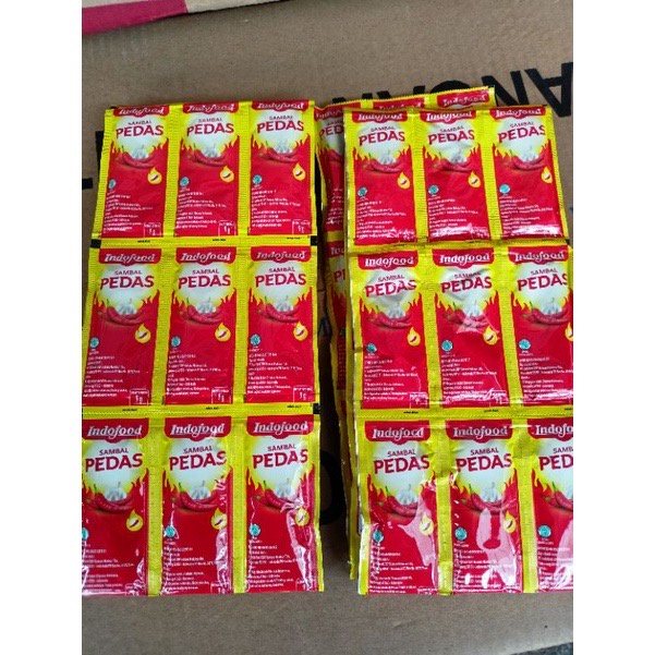 

Saus sambal pedas sachet Indofood 9gr 1 Renceng 36 pcs