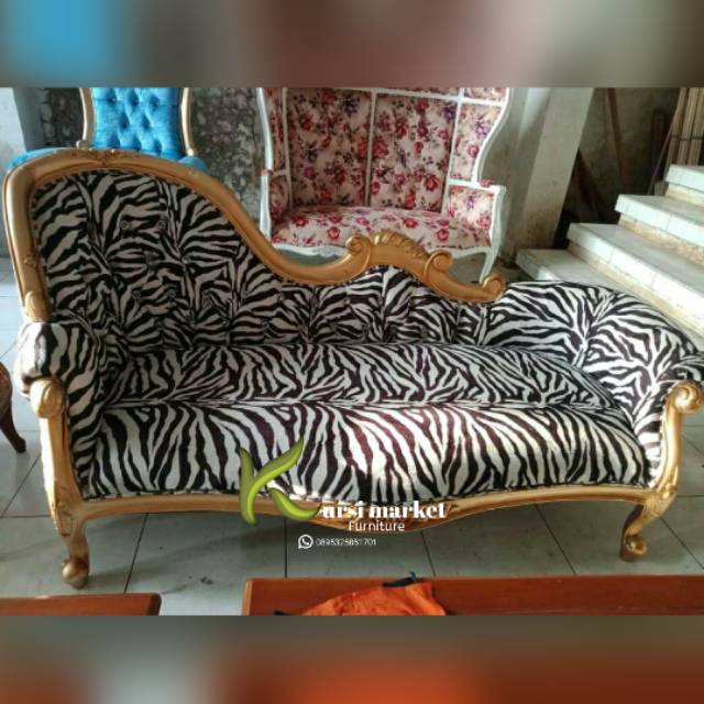 Kursi sofa single kursi malas bahan asli kayu jati jepara