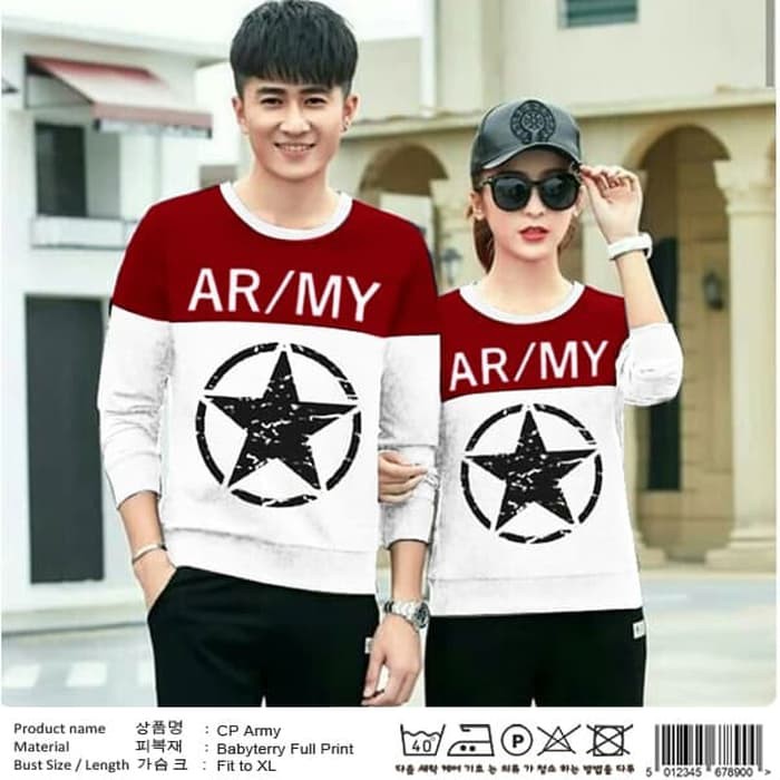 Pakaian wanita pasangan TFSX COUPLE ARMY /BAJU PASANGAN/PERLENGKAPAN COUPLE/BAJU COUPLE - Navy prewe