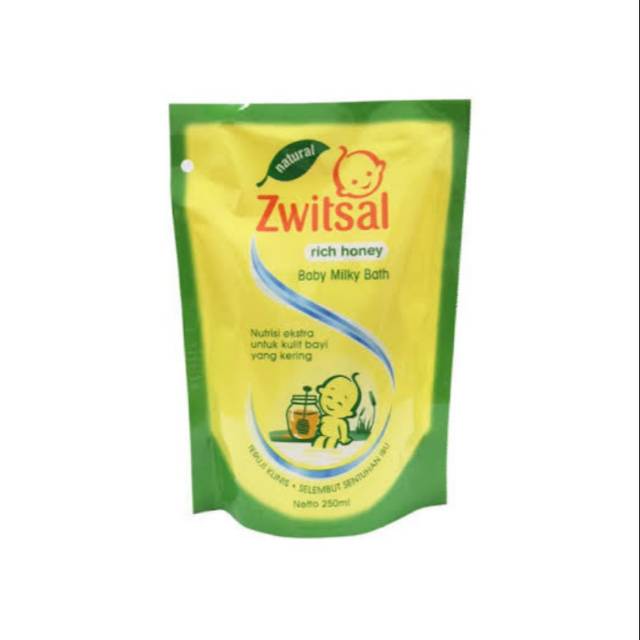 Zwitsal Baby Milky Bath Rich Honey 450ml Refil