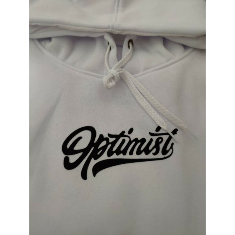 switer hodi putih OPTIMIST jaket pria/sweater pria/hoodie pria distro premium unisex high quallity