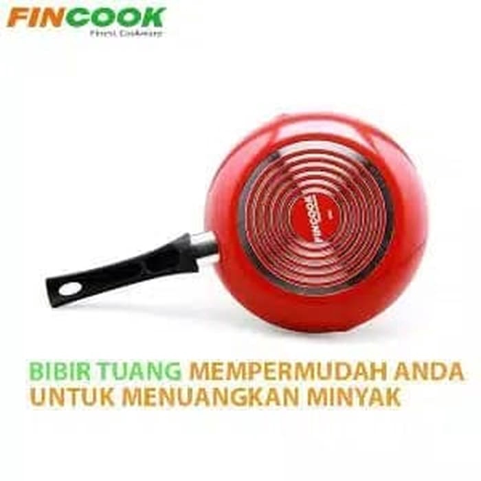 Fry pan anti lengket PFOA free FINCOOK bibir tuang 24cm FP2401TF wajan