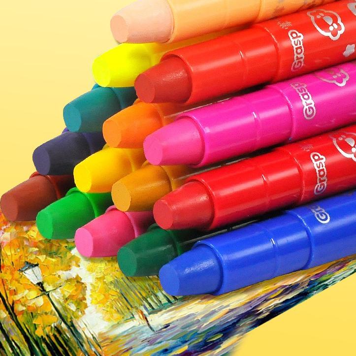 

Bagus Dipakai.. GRASP Silky Gel Crayon Washable / Crayon Warna / Krayon Anak / Coloring Pen