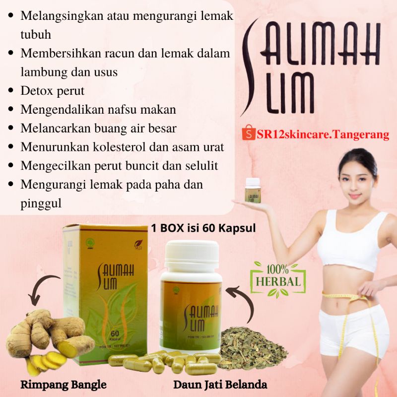 Jual Salimah Slim Sr12 Obat Diet Ampuh Pelangsing Herbal Obat