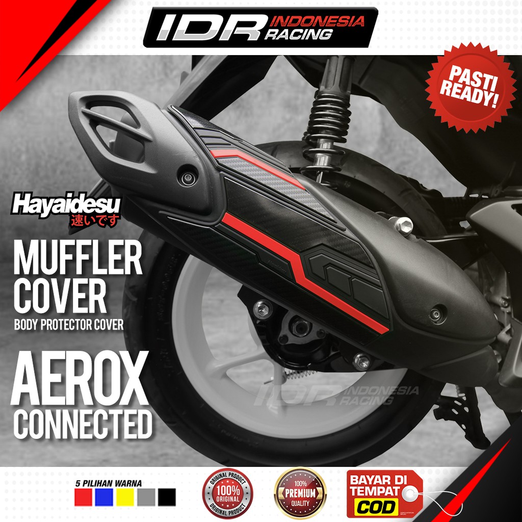 Hayaidesu AEROX Connected Knalpot Muffler Cover Body Protector Aksesoris Yamaha