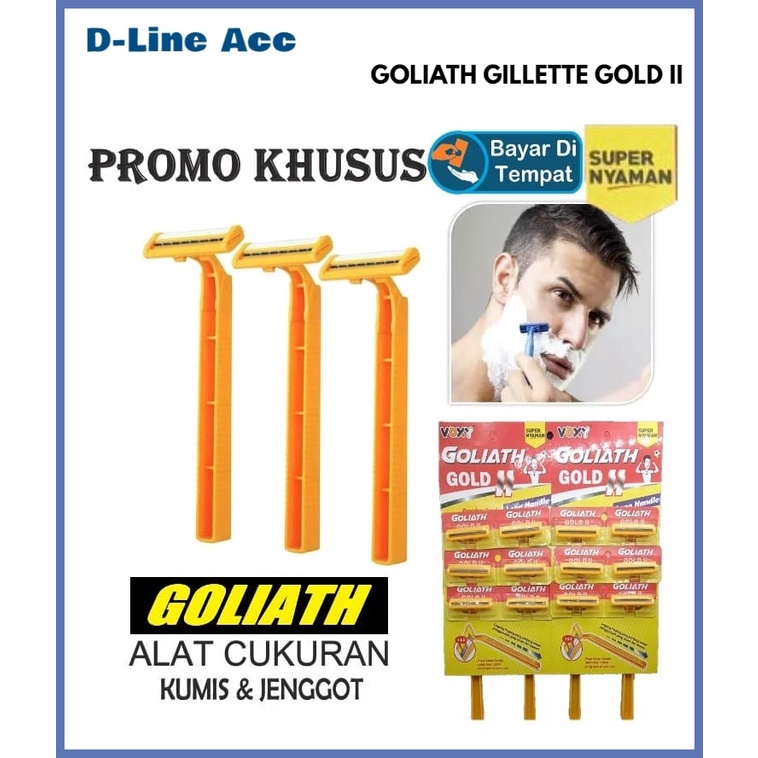 Goliath Gillette Gold II - Alat Cukur Kumis dan Jenggot