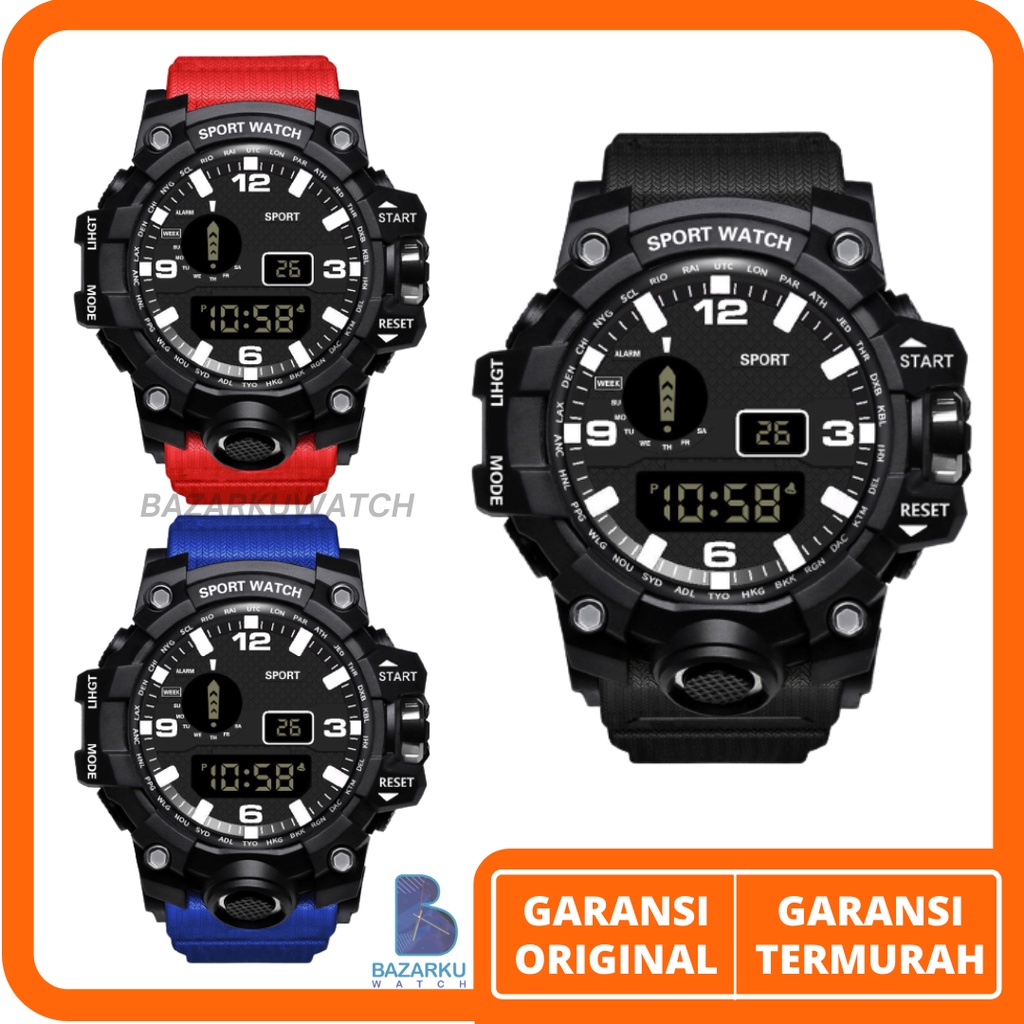 Jam Tangan Pria BW3131 Jam Tangan Cowok Digital Jam Tangan Sport Jam Tangan Digital Jam Digital Jam Tangan Murah Jam Sport Jam Tangan Karet