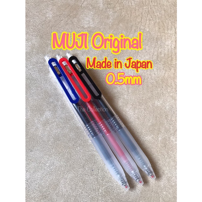 

ATK0532MJ JAPAN satuan 0.5 mm Gel Ink Pen Pulpen MUJI Original bolpoin - Merah promo