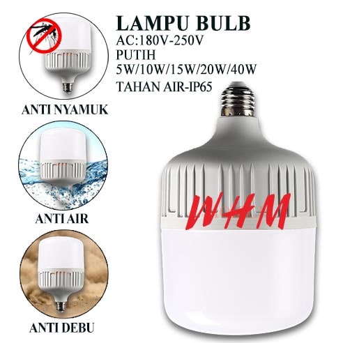 MURAH GROSIR LAMPU LED BOLA 5W 10W 15W 20W 30W 40W E27 Lampu LED Bohlam