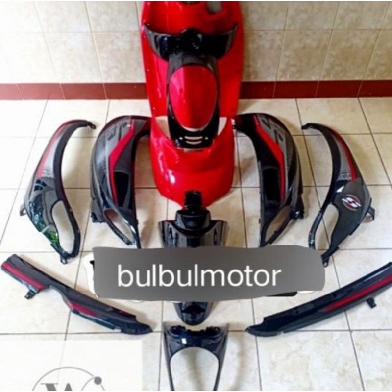 0full body bodi halus scoopy fi 2015-2016 hitam merah