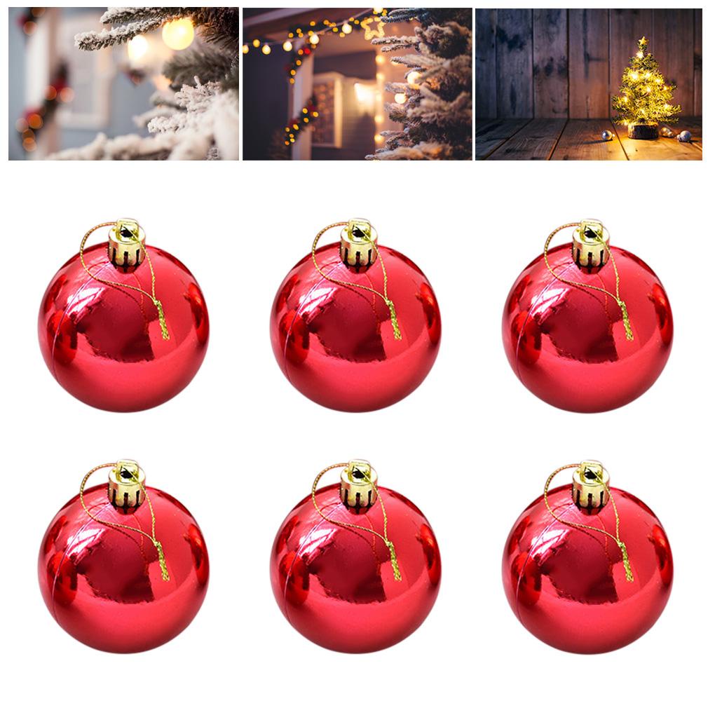 6pcs Ornamen Bola Gantung Untuk Dekorasi Pohon Natal