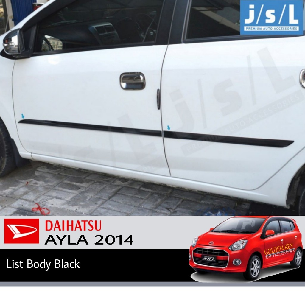 JSL List Body Ayla 2014 Side Body Molding Blacktivo