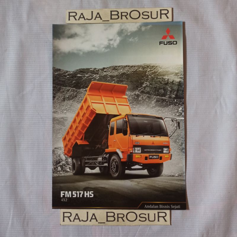 Poster brosur flyer Mitsubishi Fuso Dump Truck 220PS FM517HS 4x2 2018