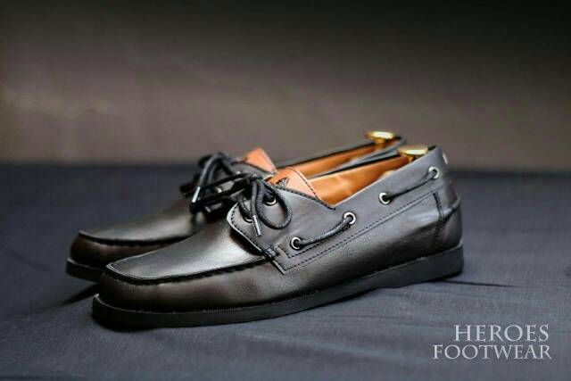 OXFORD BLACK | FORIND x Heroes | Sepatu Pantofel Vintage Zapato Santai Kuliah Kerja Kulit Asli CH1