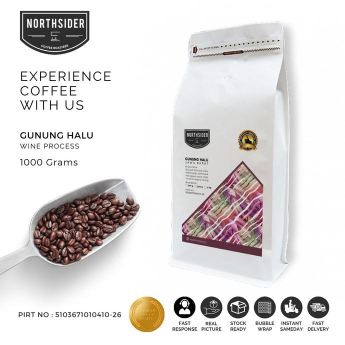 

Biji Kopi Arabika Gunung Halu Wine - 1Kg Northsider Coffee -Diskon Sd 50%