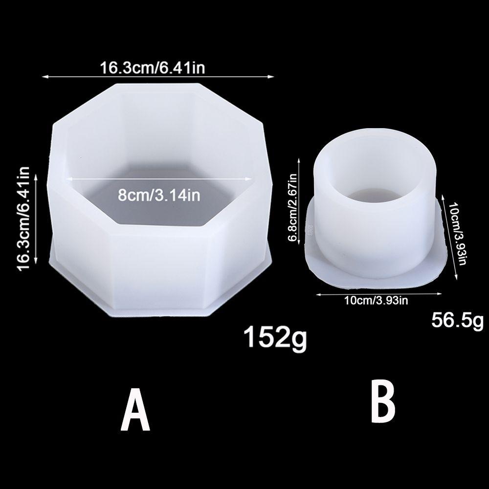 Top Crystal Resin Tray Cetakan Penyimpanan Casting Pot Bunga Resin Kerajinan Pot Bunga Sukulen