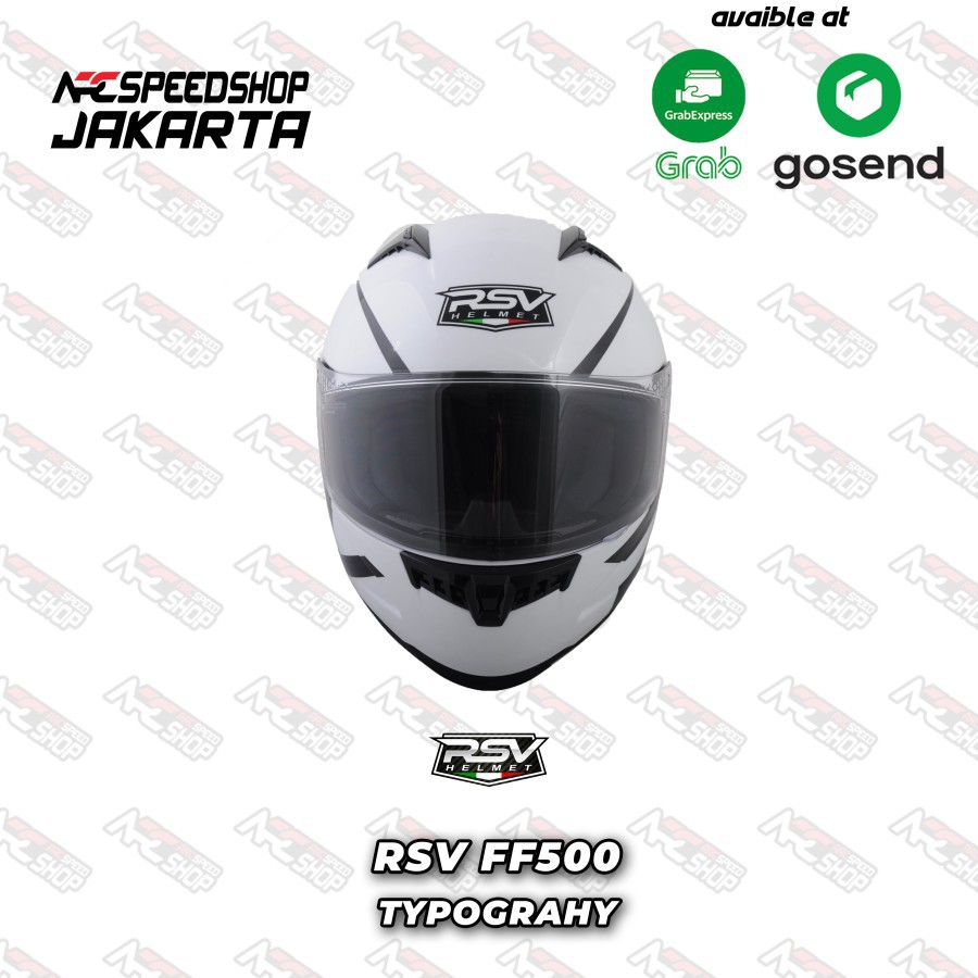 Helm Full Face RSV FF500 Typography - Helmet Motor FF 500 fullface