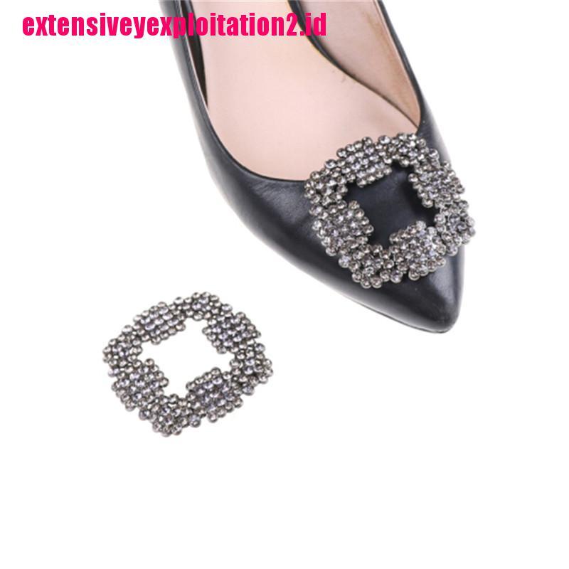 &lt; E2id &amp; &gt; 1pc Klip Sepatu Bahan Alloy Hias Kristal Berlian Imitasi Untuk Pengantin Wanita