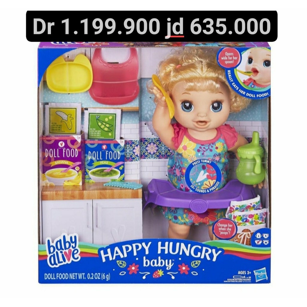 Boneka Baby Alive Happy Hungry