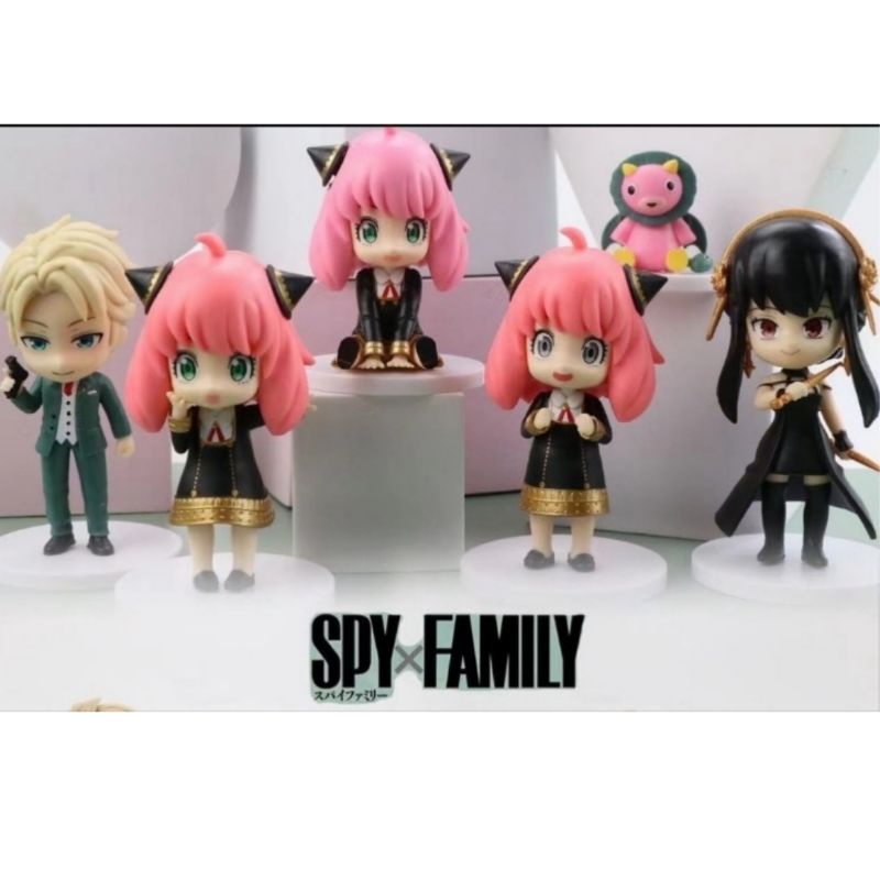 Action Figure Spy X Family Anya Forger Loid Forger Yor Forger Mini Figure imut