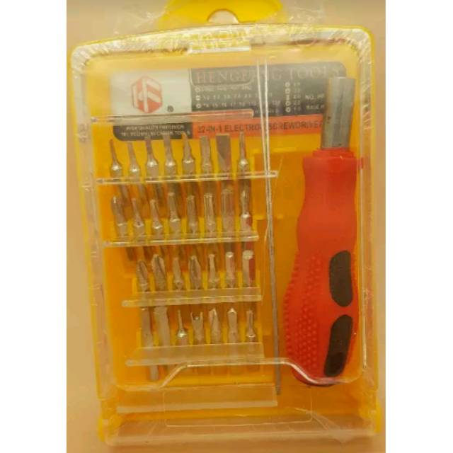 Obeng Set Merk Hengfeng 32 Pcs Alat Bantu Servis Serpis Service Hp Handphone Elektronik Tool Set Shopee Indonesia