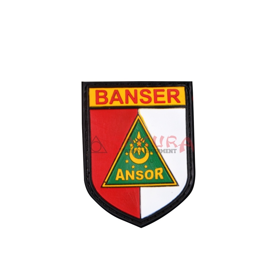 Patch Rubber Velcro perisai Banser Perekat Tempelan Banser