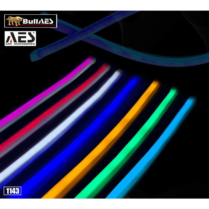 LAMPU ALIS MOTOR/ MOBIL 1 MODE  FLEXIBLE 30 CM BSA UNTUK MOTOR DAN MOBIL LAMPU LED STRIP RGB WARNA MERAH BIRU PUTIH UNIVERSAL