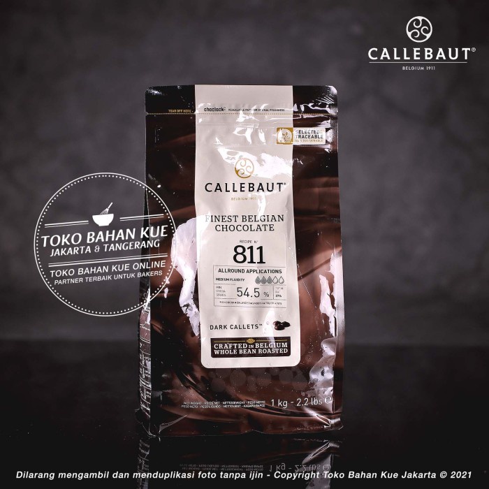 

Callebaut Dark Chocolate Couverture 811 NV 545 1kg ASLI Coklat 811NV