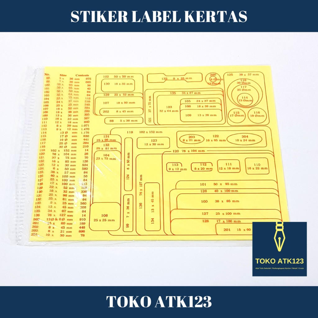 Stiker Labels Kertas / Label Harga / Label Nama Undangan