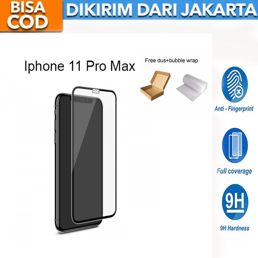 Iphone 11 Pro Max Full Cover/Full Screen Tempered Glass Screen Protector Anti Gores
