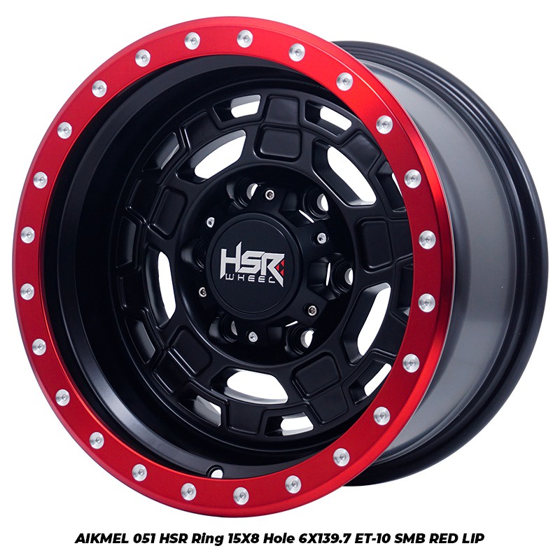 Velg R15 Mobil Hiace Terrano Ranger HSR AIKMEL 051 Ring 15 Lubang 6 I Toko Velg Madiun