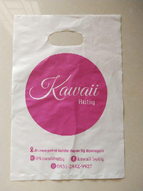 Plastik Sablon / Plastik Plong Hd Custom Toko Anda Gratis Desain Uk 35x50