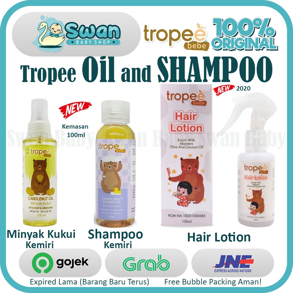 Tropee Bebe Oil and Shampoo [ Minyak Pijat Olive / Minyak Kemiri - Candlenut / Shampo Kemiri ]