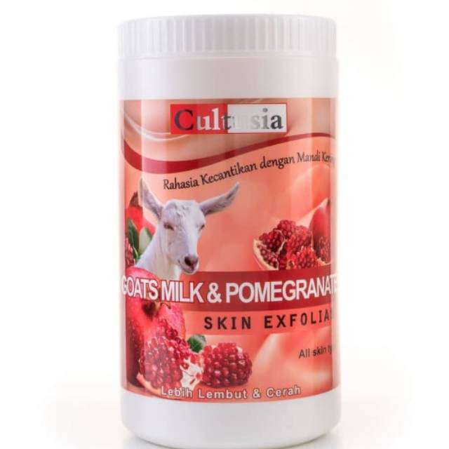 Cultusia lulur Goat Milk &Pomegranata 1000ml BPOM