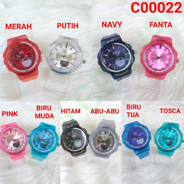 C ( C22 ) JAM TANGAN COUPLE DEWASA  / WATER RESISTANT 3 ATM / TAHAN AIR