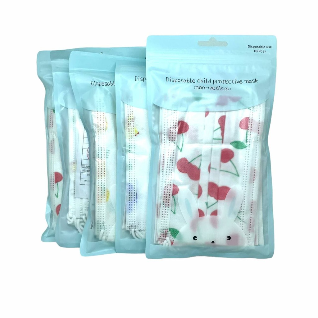 Masker Anak 3 Ply  Masker Earloop Kid Children Face Mask 3Ply Motif Kartun 50 Pcs [Emperor]