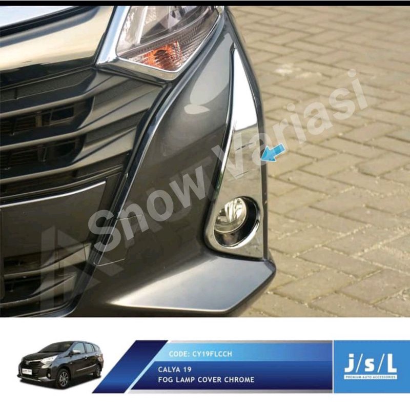 Garnish Lampu Kabut Krom Calya 2019 2021 Fog Lamp Cover Chrome JSL