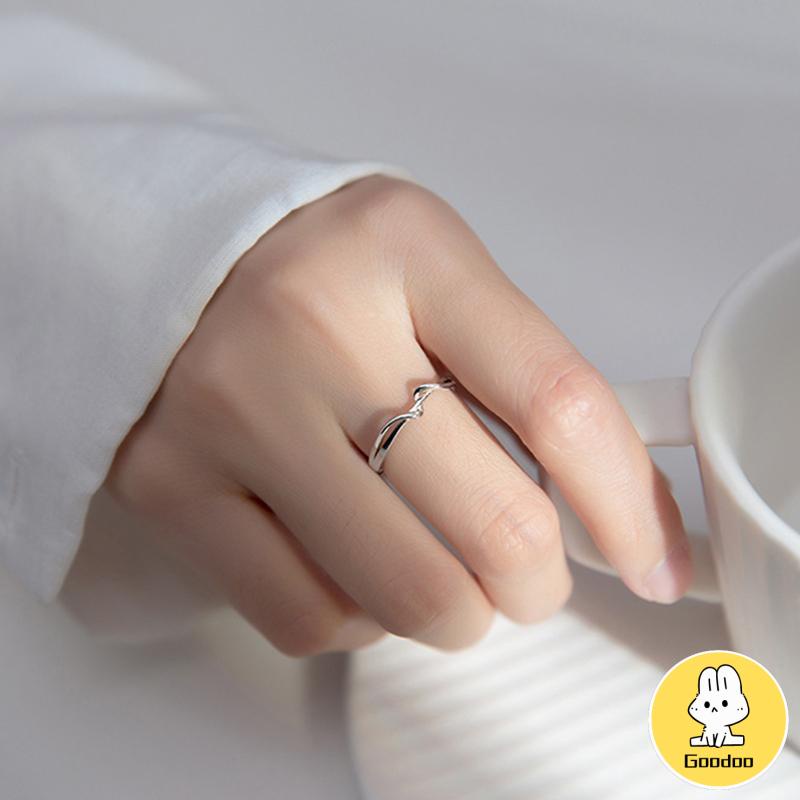 Cincin Jari Telunjuk Geometris Model Terbuka Untuk Wanita -Doo