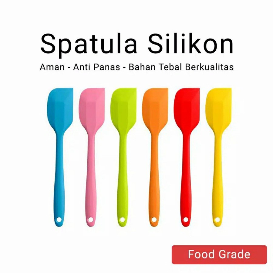 Spatula Anti Lengket / Solet Silikon Tahan Panas Warna