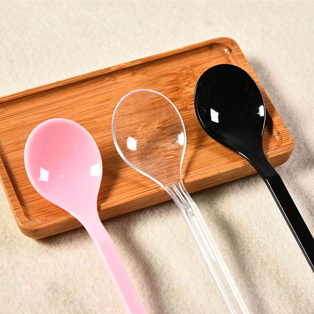 Solighter 100pcs/Pack Sendok New Milkshake Multicolor Korea
