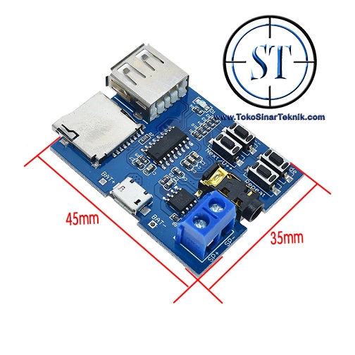 Kit Module Decoder Amplifier Board MP3 Player Output to Headphone / Stereo TF Card U Disk Decoding Player