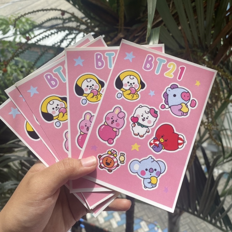 Sticker karakter bts bt21 murah | sticker pack BT21 | sticker set bts meal