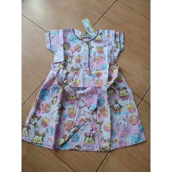 Dress katun anak perempuan 4 - 8 tahun