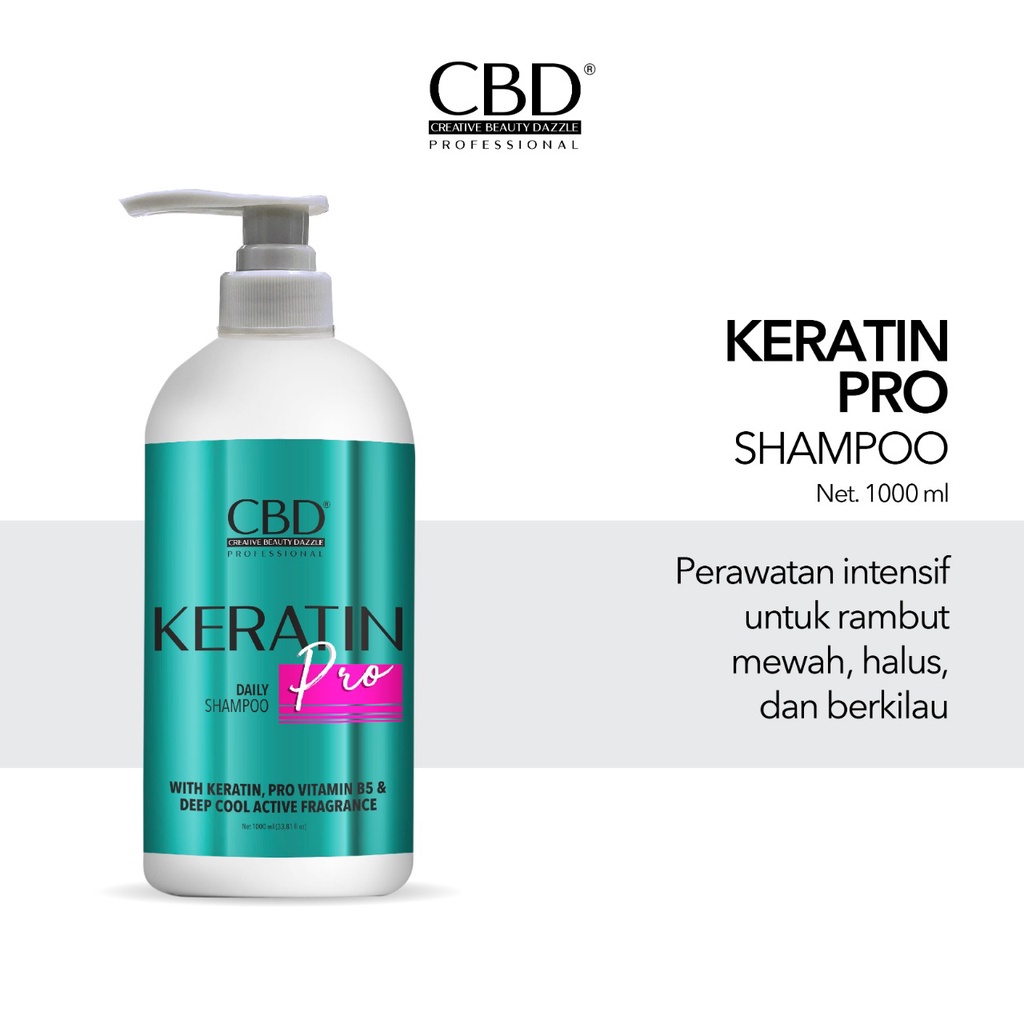 CBD Shampo Keratin / Daily Shampoo Rambut 1000ml
