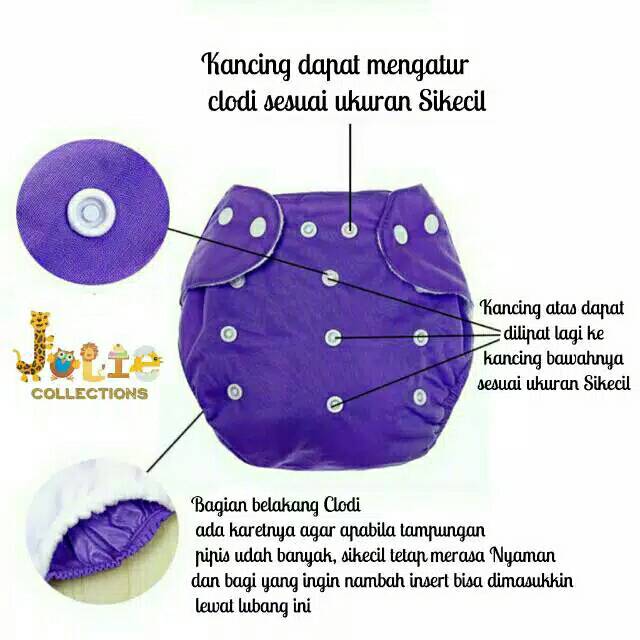 Popok Kain Berkancing Cloth Diaper Clodi Bayi Dapat Dicuci