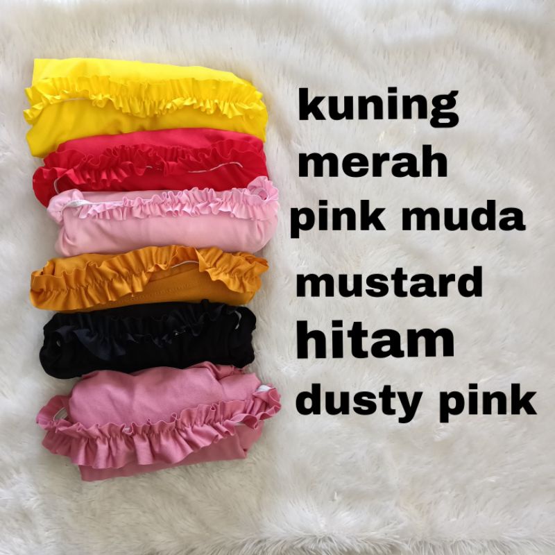 Hijab Anak dengan tali belakang model rempel Naura