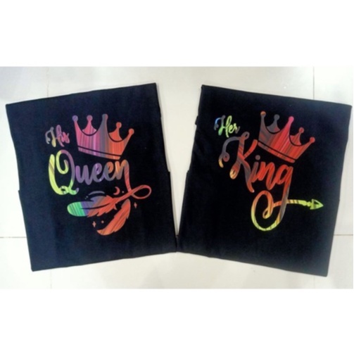 KAOS COUPLE BAJU COUPLE KING QUEEN PREMIUM CATTON COMBED 24s