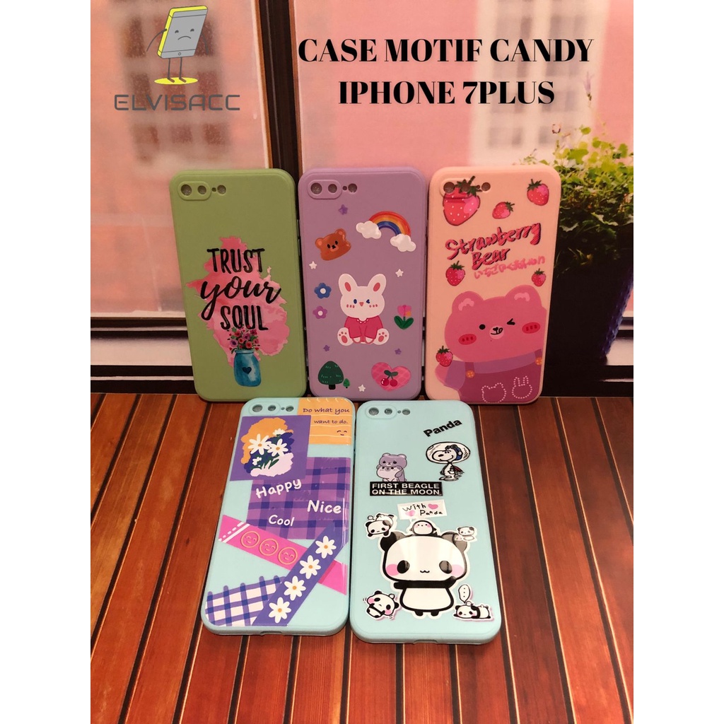 CASE MOTIF APPLE IPHONE 7+ / IPHONE 8+ CASE CANDY FULL MOTIF , CASING MOTIF IPHONE 7+