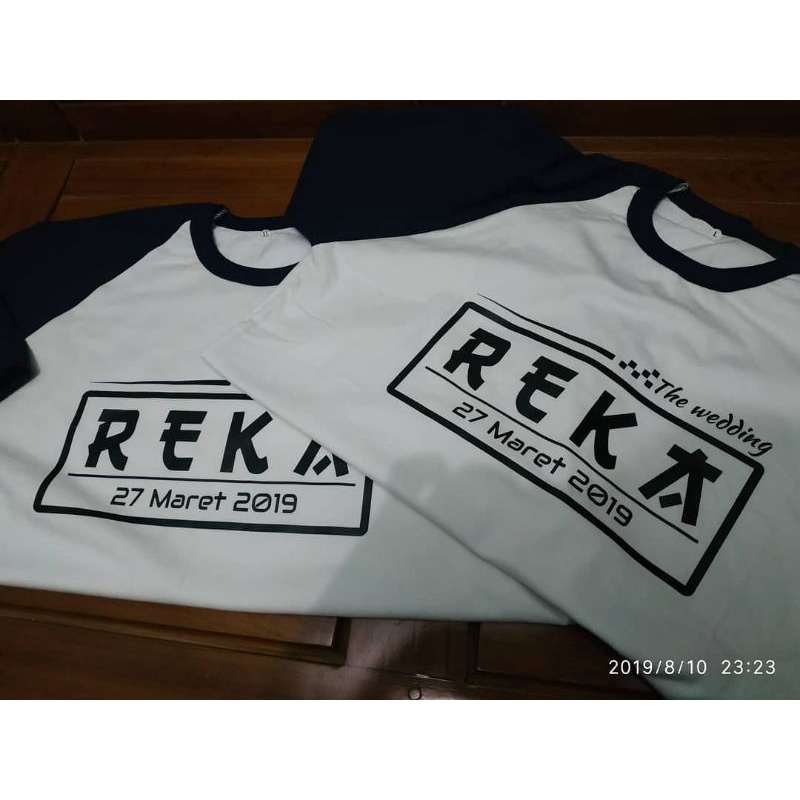 DBZKC4 kaos couple pasangan sablon costume praweding aniversary gathering bahan katun